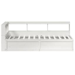 Berkfield Home Bookcase Bed without Mattress White 90x190cm Solid Wood Pine - Size: 90x190 cm - thumbnail 6
