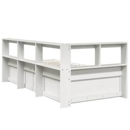 Berkfield Home Bookcase Bed without Mattress White 90x190cm Solid Wood Pine - Size: 90x190 cm - thumbnail 7