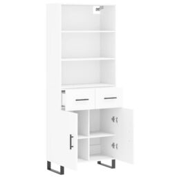 Berkfield Home Highboard White 69.5x34x180 cm Engineered Wood - thumbnail 4