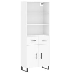Berkfield Home Highboard White 69.5x34x180 cm Engineered Wood - thumbnail 2