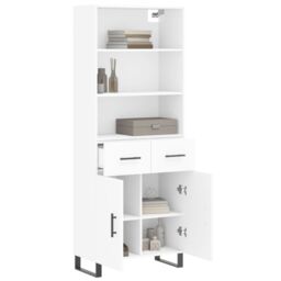 Berkfield Home Highboard White 69.5x34x180 cm Engineered Wood - thumbnail 3