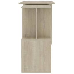 Berkfield Home Corner Desk Sonoma Oak 200x50x76 cm Engineered Wood in Light Oak - Size: 200 x 50 x 76 cm - thumbnail 6