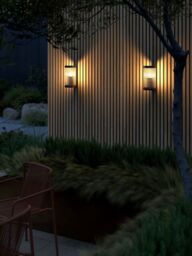 Nordlux Modern Outdoor Wall Light Black Plastic E27 Weatherproof - Mains Powered, IP54 - thumbnail 3