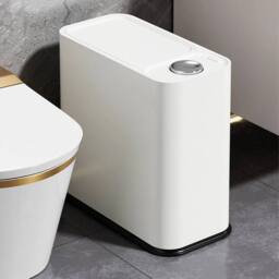 KORVIXA 16L Bathroom Trash Can Garbage Can in White - Size: 100 cm x 100 cm - thumbnail 3