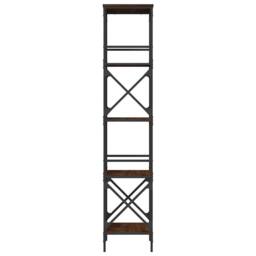 Berkfield Home Bookcase 5-Tier Brown Oak 59x35x171 cm Engineered Wood - Size: 59 x 35 x 171 cm - thumbnail 5