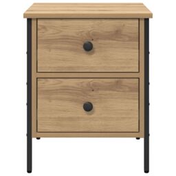 Berkfield Home Bedside Cabinet Artisan Oak 40x42x50 cm Engineered Wood in Beige - Size: 40 x 42 x 50 cm - thumbnail 6