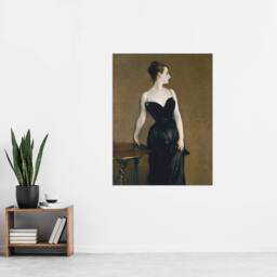 "Artery8 Madame X Portrait Painting Sargent Wall Art Poster Print in Brown - Size: W24"" x H32""" - thumbnail 4