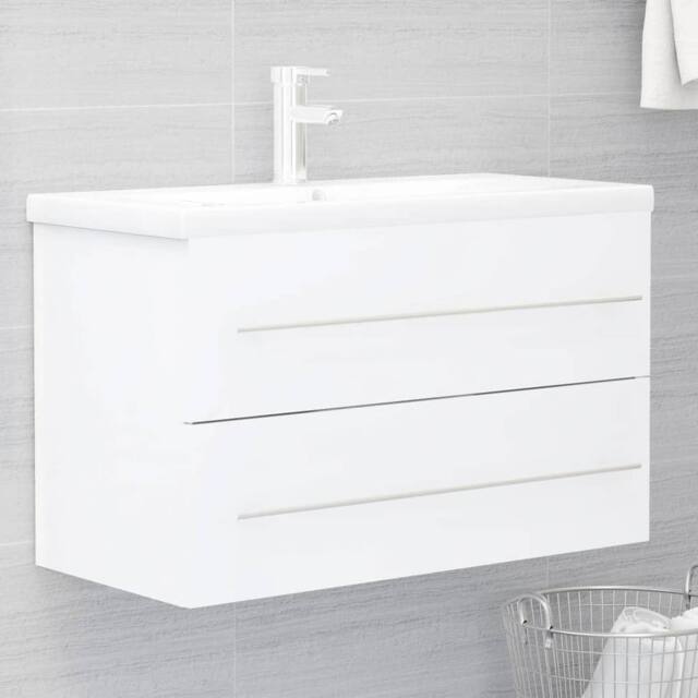Berkfield Home Sink Cabinet White 80x38.5x48 cm Engineered Wood - image 1