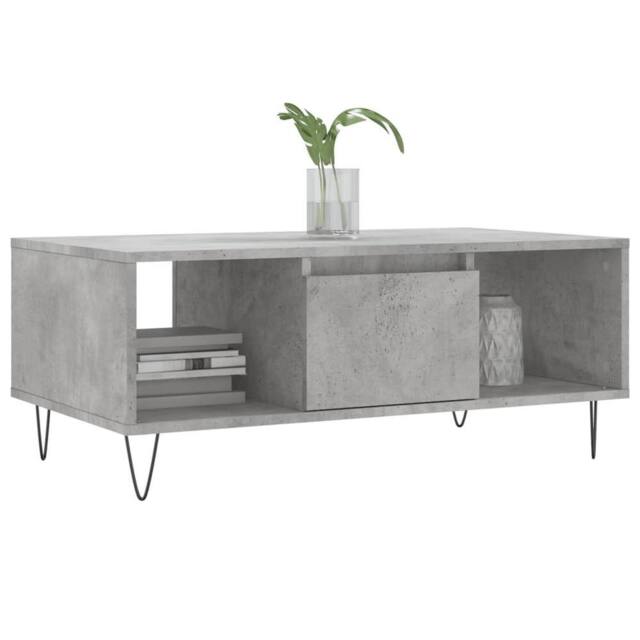 Berkfield Home Modern Coffee Table Concrete Grey 90x50x36.5 cm Engineered Wood - image 1