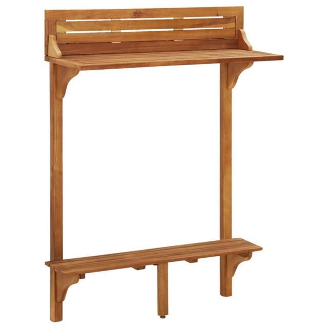 Berkfield Home Beautiful 3 Piece Balcony Bar Set Solid Wood Acacia in Brown - image 1