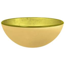 Berkfield Home Modern Basin Tempered Glass 30x12 cm Gold - thumbnail 3