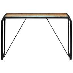 Berkfield Home Table Dining Table 118x60x76 cm Solid Reclaimed Wood - Size: 118 x 60 x 76 cm - thumbnail 3