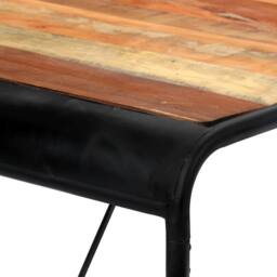 Berkfield Home Table Dining Table 118x60x76 cm Solid Reclaimed Wood - Size: 118 x 60 x 76 cm - thumbnail 7