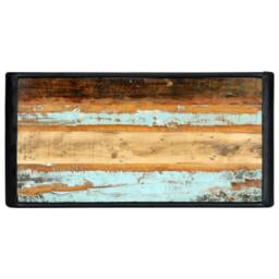 Berkfield Home Table Dining Table 118x60x76 cm Solid Reclaimed Wood - Size: 118 x 60 x 76 cm - thumbnail 4
