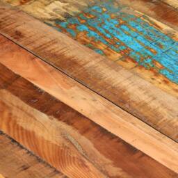 Berkfield Home Table Dining Table 118x60x76 cm Solid Reclaimed Wood - Size: 118 x 60 x 76 cm - thumbnail 5