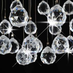 Berkfield Home Beautiful Ceiling Lamp with Crystal Beads Silver Sphere 3 x G9 Bulbs - thumbnail 4