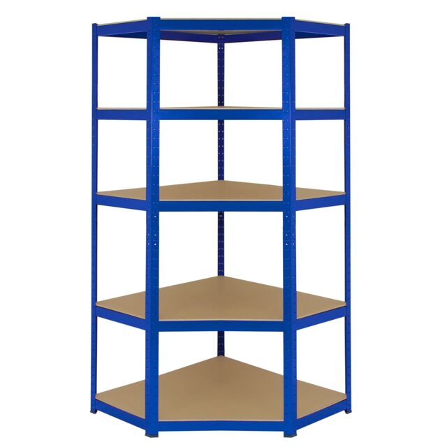 Monstershop Monster Racking T-Rax Corner Storage Shelf Unit, Blue, 90cm Wide in Blue - image 1
