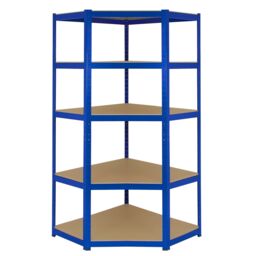 Monstershop Monster Racking T-Rax Corner Storage Shelf Unit, Blue, 90cm Wide in Blue - thumbnail 1