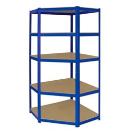 Monstershop Monster Racking T-Rax Corner Storage Shelf Unit, Blue, 90cm Wide in Blue - thumbnail 2