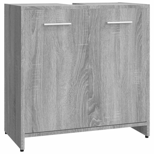 Berkfield Home Bathroom Cabinet Grey Sonoma 60x33x60 cm Engineered Wood - Size: 60 x 33 x 60 cm - image 1