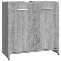 Berkfield Home Bathroom Cabinet Grey Sonoma 60x33x60 cm Engineered Wood - Size: 60 x 33 x 60 cm