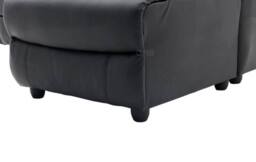 Home Detail Carter 3 Seater Sofa With Right-Hand Chaise & Left-Hand Recliner, Black Faux Leather - thumbnail 4
