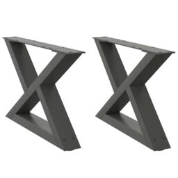 Berkfield Home Coffee Table Legs 2 pcs Anthracite 50x(30-31.3) cm Steel - thumbnail 2