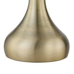 First Choice Lighting Set of 2 Romana - Antique Brass Touch Table Lamp with Linen Shades in Bronze - thumbnail 6