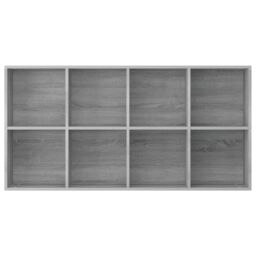 Berkfield Home Book Cabinet/Sideboard Grey Sonoma 66x30x130 cm Engineered Wood - Size: 66 x 30 x 130 cm - thumbnail 6