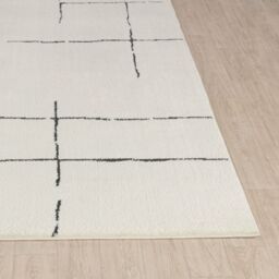 Livabliss Freud-Modern Ivory Black Brown High Pile Living Dining Bedroom Rug - Size: 160 cm x 215 cm - thumbnail 5