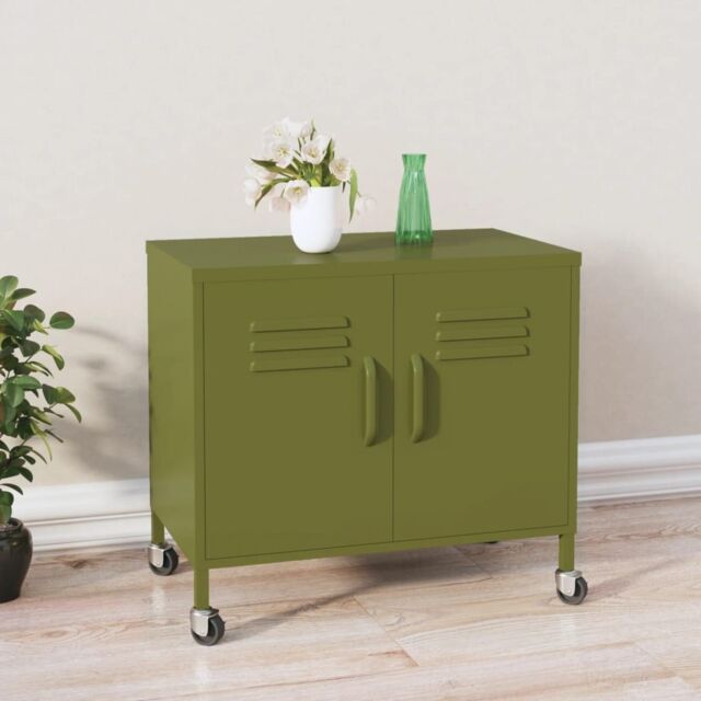 Berkfield Home Storage Cabinet Olive Green 60x35x56 cm Steel - Size: 60 x 35 x 56 cm - image 1