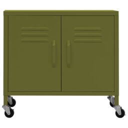 Berkfield Home Storage Cabinet Olive Green 60x35x56 cm Steel - Size: 60 x 35 x 56 cm - thumbnail 3