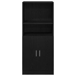 Berkfield Home Kitchen Cabinet Black 57x41.5x131.5 cm Engineered Wood - thumbnail 4