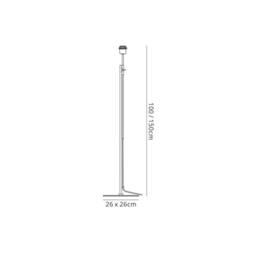 Netlighting Habana Floor Lamp Telescopic WITHOUT SHADE E27 Black Chrome - thumbnail 2