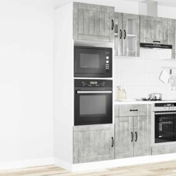 Berkfield Home Oven Cabinets 2 pcs Kalmar Concrete Grey Engineered Wood - thumbnail 3