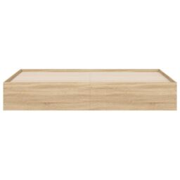 Berkfield Home Bed Frame with Drawers without Mattress Sonoma Oak 180x200 cm Super King in Brown - thumbnail 6