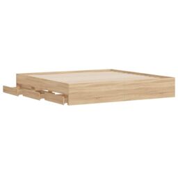 Berkfield Home Bed Frame with Drawers without Mattress Sonoma Oak 180x200 cm Super King in Brown - thumbnail 5