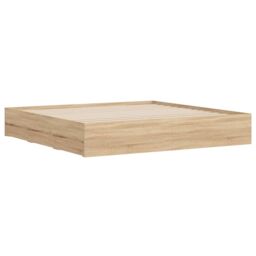 Berkfield Home Bed Frame with Drawers without Mattress Sonoma Oak 180x200 cm Super King in Brown - thumbnail 4