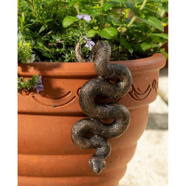 Jardinopia Antique Bronze Coloured Boa Constrictor Pot Buddy Plant Pot Hanger - image 1