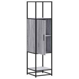 Berkfield Home Highboard Grey Sonoma 35.5x35x139 cm Engineered Wood & Metal - thumbnail 5