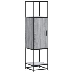 Berkfield Home Highboard Grey Sonoma 35.5x35x139 cm Engineered Wood & Metal - thumbnail 2