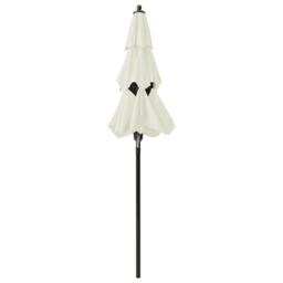 Berkfield Home 3-Tier Parasol with Aluminium Pole Sand 2 m in Beige - thumbnail 4