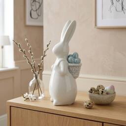 Garden Greatness Springtime Easter Bunny Blue Eggs Ornament - Size: 1 Pack - thumbnail 1