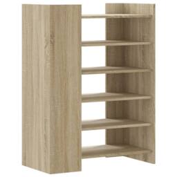 Berkfield Home Shoe Cabinet Sonoma Oak 74.5x37.5x100 cm Engineered Wood in Natural - thumbnail 2