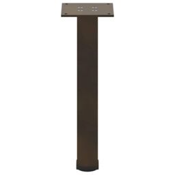 Berkfield Home Coffee Table Legs 4 pcs Natural Steel 42-44 cm Steel in Brown - thumbnail 5