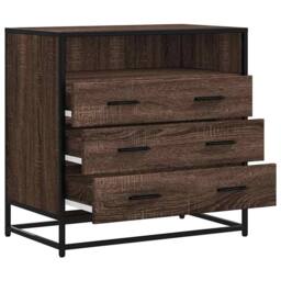 Berkfield Home Elegant Drawer Cabinet Brown Oak 70x41x70 cm Engineered Wood - Size: 70 x 41 x 70 cm - thumbnail 5