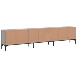 Berkfield Home TV Cabinet with Drawer Grey Sonoma 200x25x44 cm Engineered Wood - Size: 200 x 25 x 44 cm - thumbnail 8