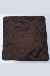 HomeSpace Direct Poly Slub Minimalistic Scatter Cushion Cover in Chocolate - Size: 43 cm x 43 cm - thumbnail 1