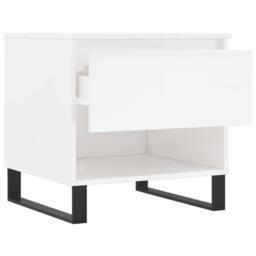 Berkfield Home Coffee Tables 2 pcs High Gloss White 50x46x50 cm Engineered Wood - Size: 50 x 46 x 50 cm - thumbnail 7