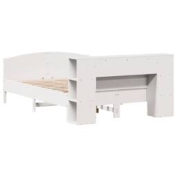 Berkfield Home Bookcase Bed without Mattress White 140x200cm Solid Wood Pine - Size: 140x200 cm - thumbnail 6